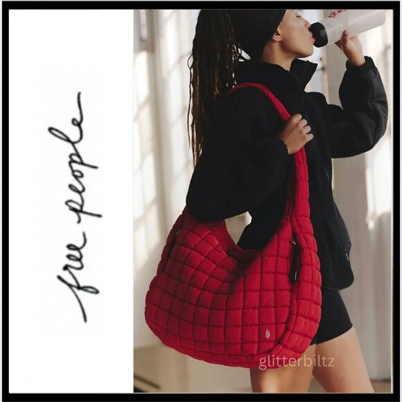Free People Quilted Carryall Winterberry  - BRAND NEW WITH TAGS - Picture 2 of 13